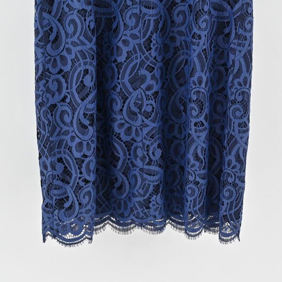 LILLY PULITZER Rosaline About Face Lace Dress Size 12 Blue Cap Sleeve V Neck NEW - Picture 14 of 14